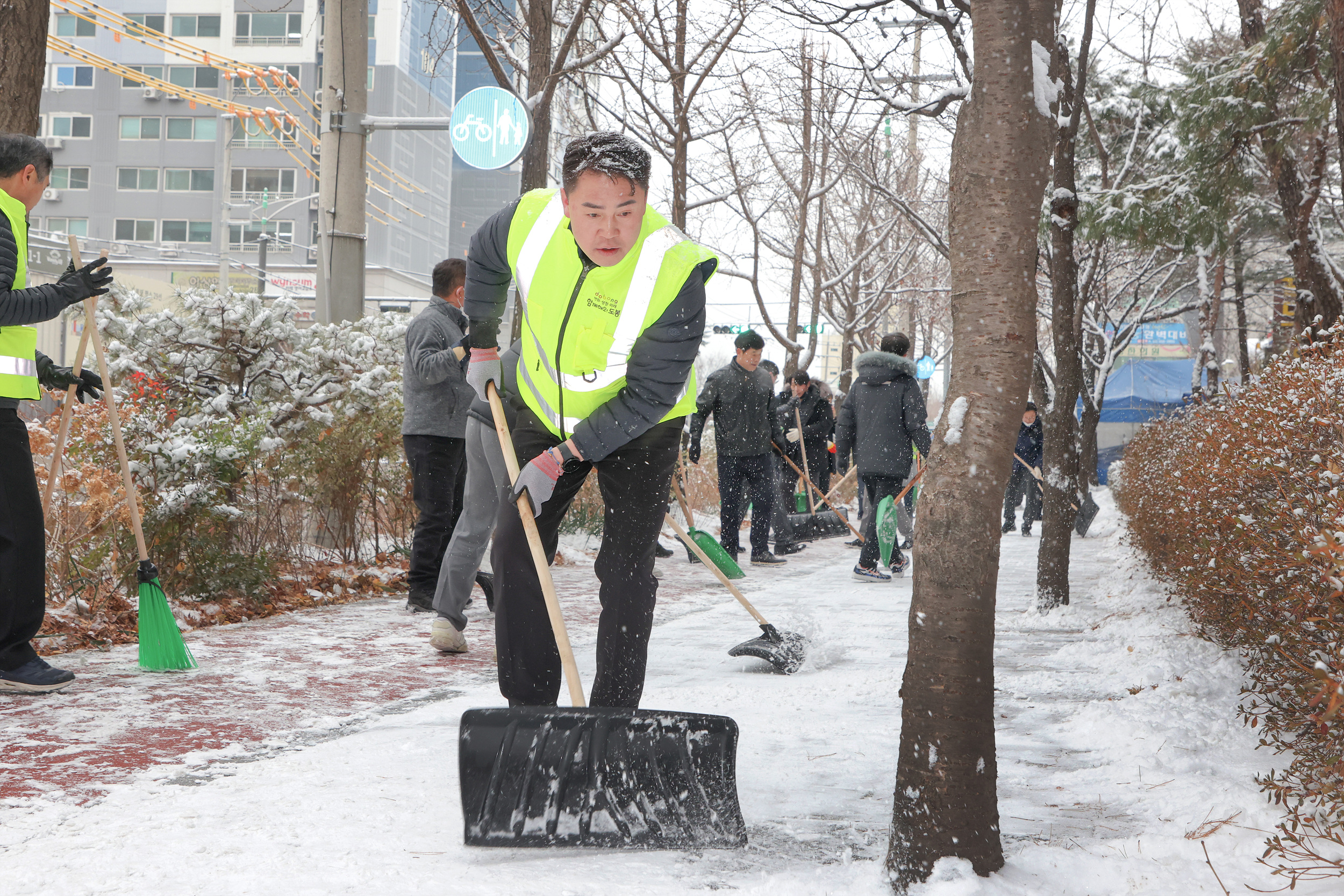 전직원 긴급 제설작업 해당 썸네일입니다