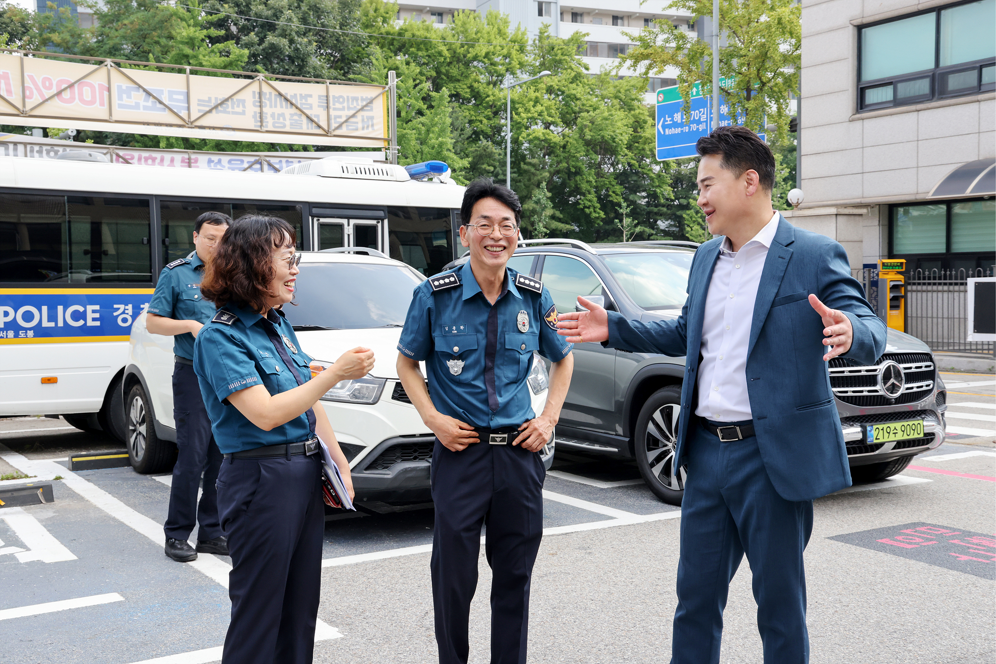 도봉경찰서 구정 홍보 전광판 현장방문 해당 이미지 입니다