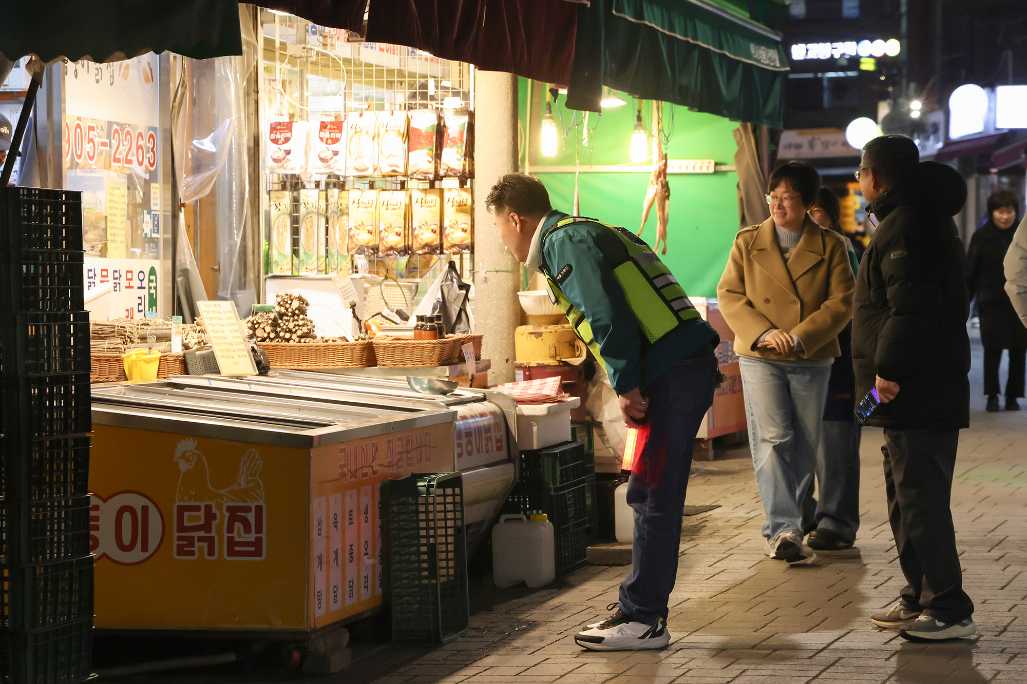 백운시장 일대 야간 현장순찰