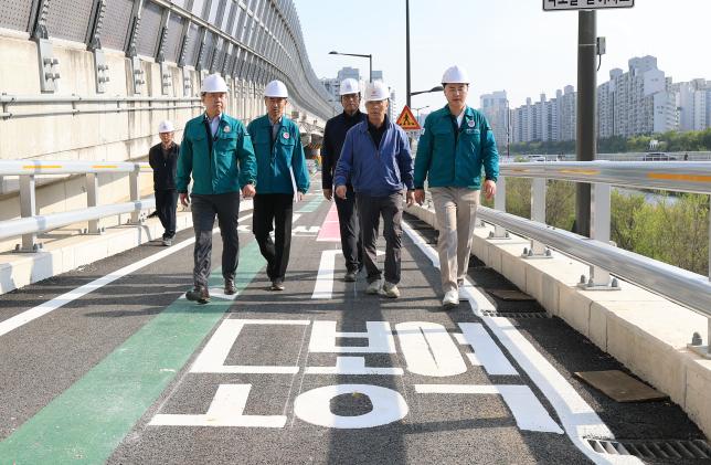 노원교 진출램프 준공전 사전점검 해당 이미지 입니다