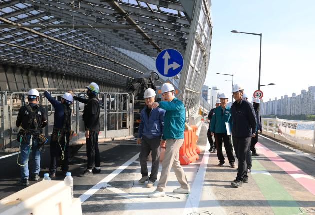 노원교 진출램프 준공전 사전점검 해당 이미지 입니다