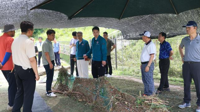 중랑천 파크골프장 수해피해 현장 점검 해당 이미지 입니다