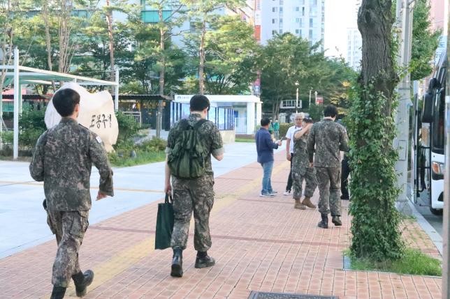예비군 환송