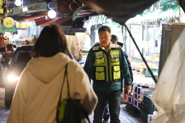 백운시장 일대 야간 현장순찰