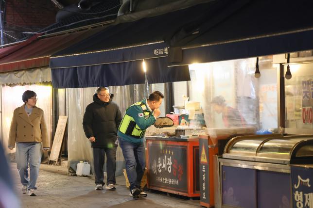 백운시장 일대 야간 현장순찰