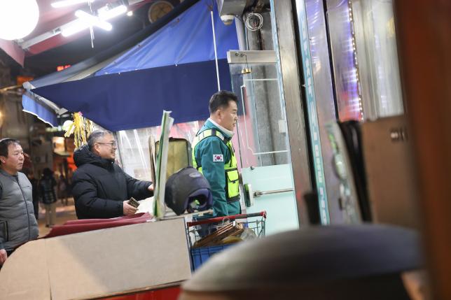 백운시장 일대 야간 현장순찰