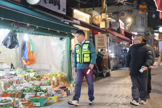 백운시장 일대 야간 현장순찰