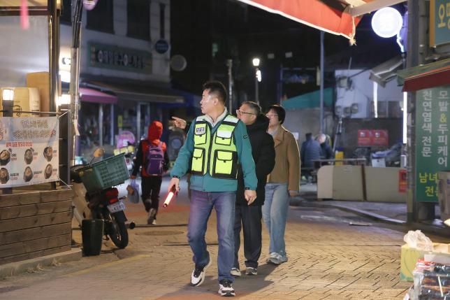 백운시장 일대 야간 현장순찰