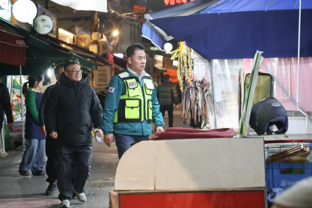 백운시장 일대 야간 현장순찰